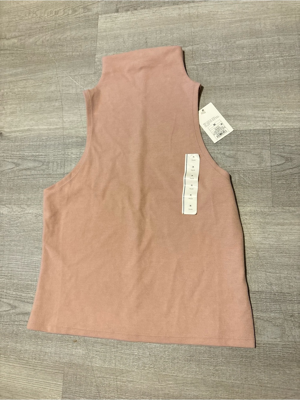 Womens M Pink Mock Neck Sleeveless Pullover Solid Staple Piece Classic Layer NWT